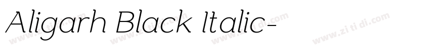 Aligarh Black Italic字体转换